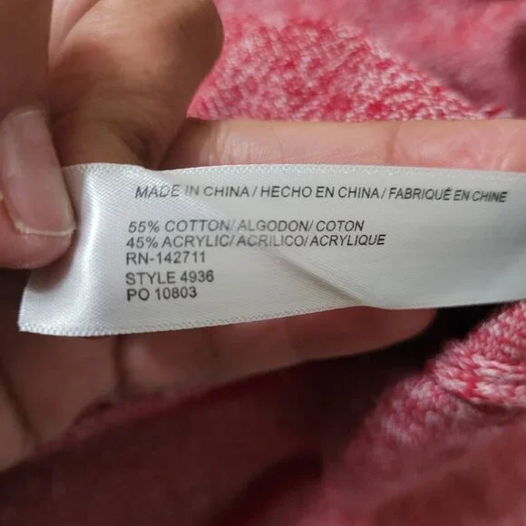 Eloquii Red & White Ruffle Sleeve Sweater 14/16 Stretch Comfy - Picture 3 of 6